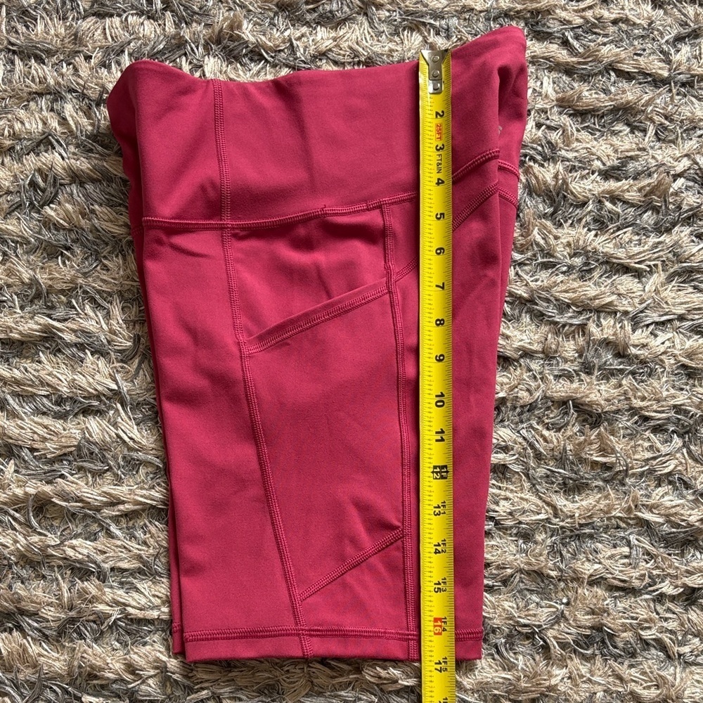 High-Waist Performance Shorts - Raspberry - Picture 3 of 4